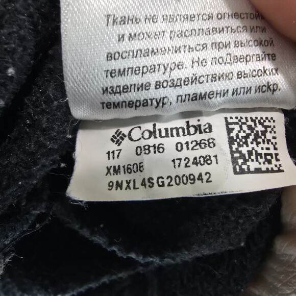 Columbia Jacket Mens XL Black Full Zip Fleece Interchange Sweater Mock Neck - Picture 9 of 11